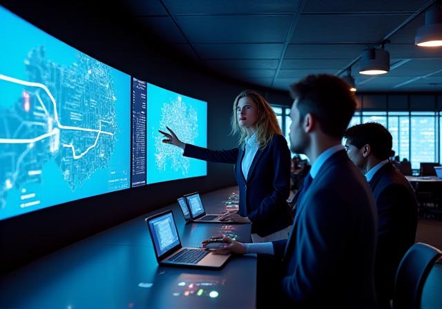 Logistics professional in Dallas control room